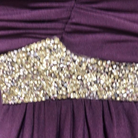 NWT Miss Morena Maxi Dress Size Small Plum Purple Rhinestone Gown - Picture 4 of 10